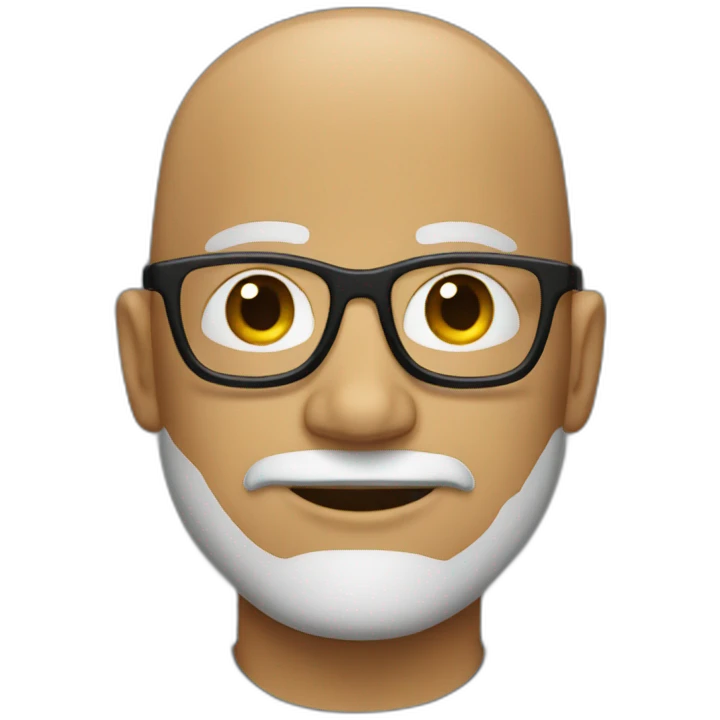 bald man with glasses and light beard emoji