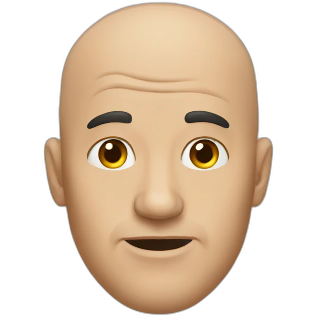 Poor bald guy emoji
