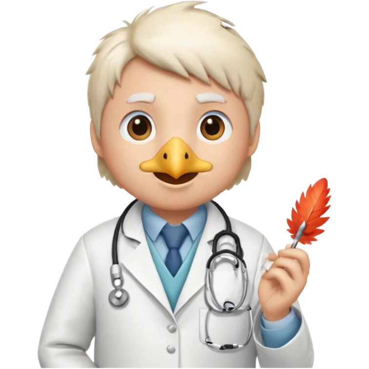 bird in doctor costume emoji