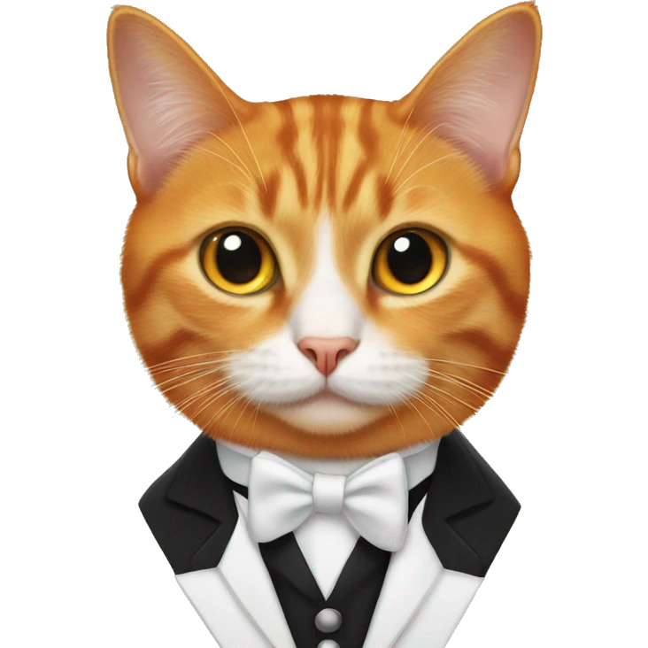 Orange cat in a tuxedo emoji