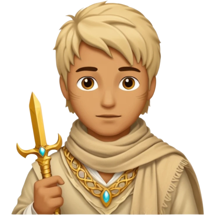Desert Prince – sand scarf + gold dagger,Golden Princes. emoji