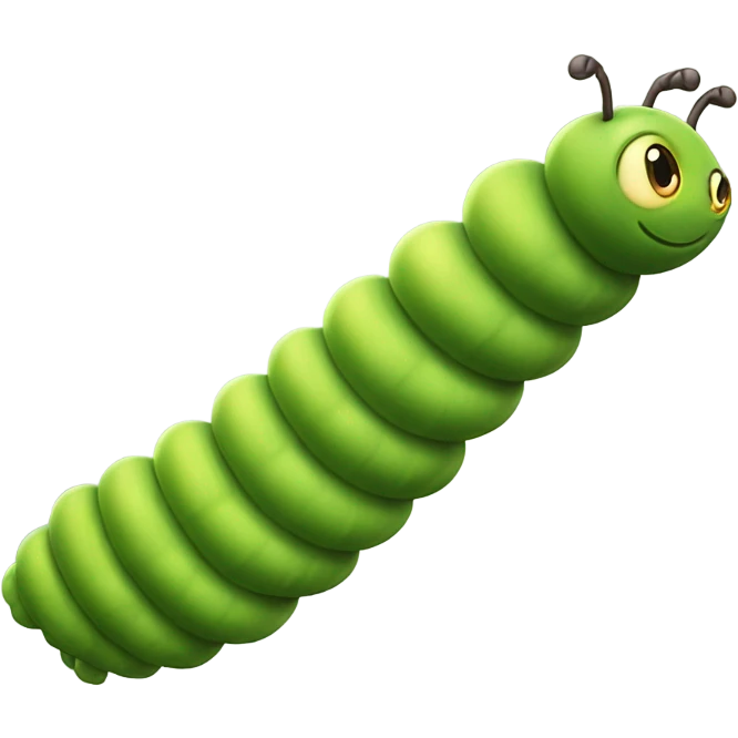 Flying caterpillar emoji