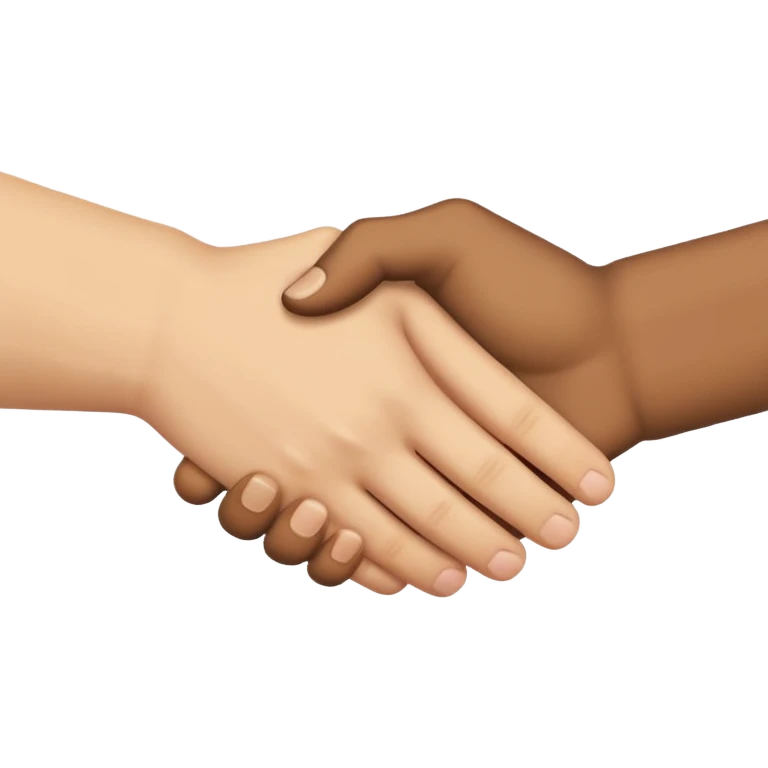 hand shake different color skin emoji