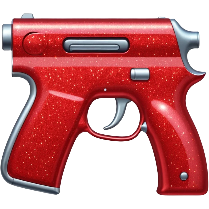 red glitter gun emoji
