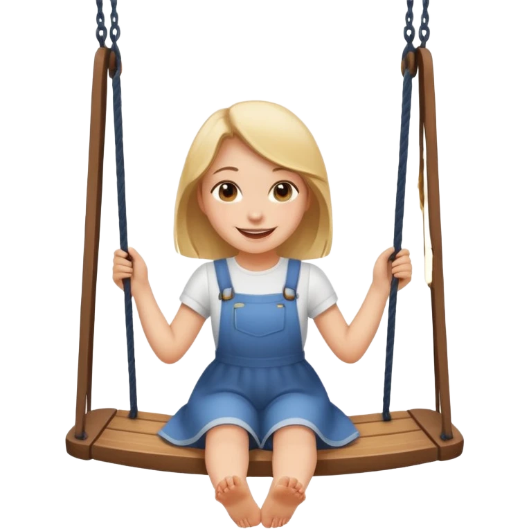Swing, swing-board with  girl emoji