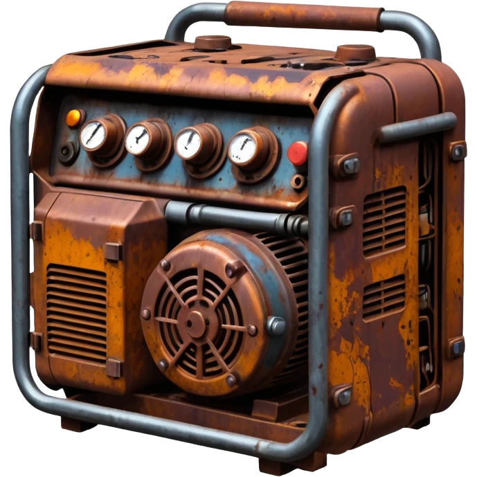 A generator for making electricity, covered in zombie guts. In a dark menacing style emoji