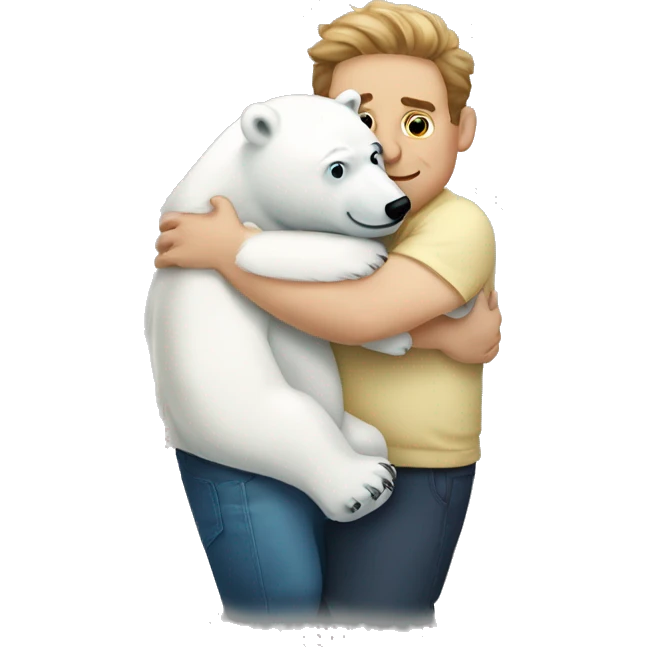 polar bear hugging Jonah hill   emoji