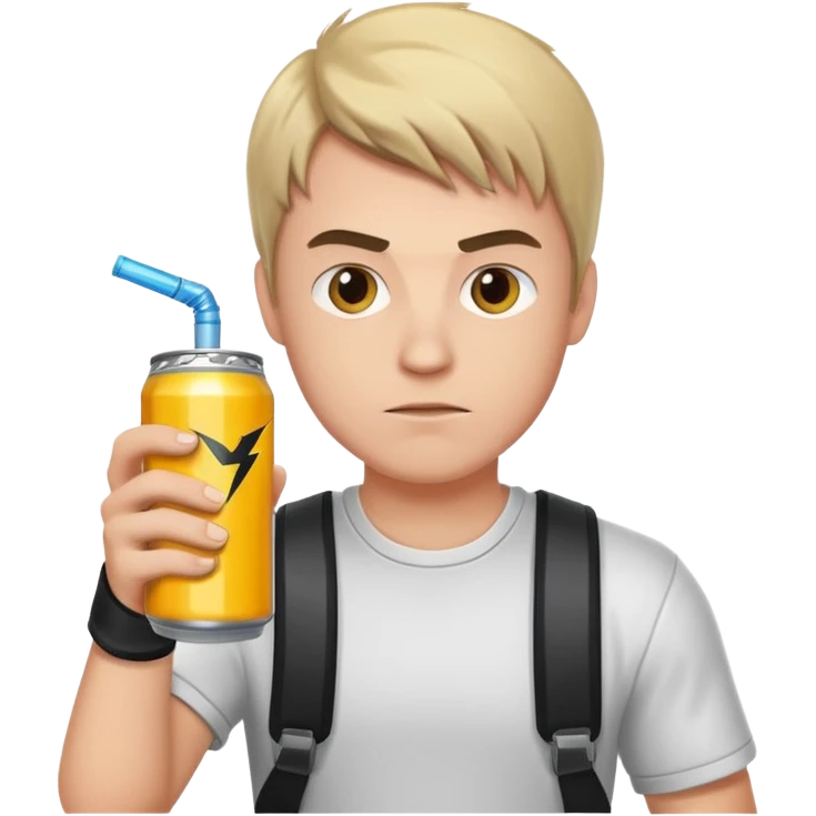 Pro gamer with energy drink












 emoji