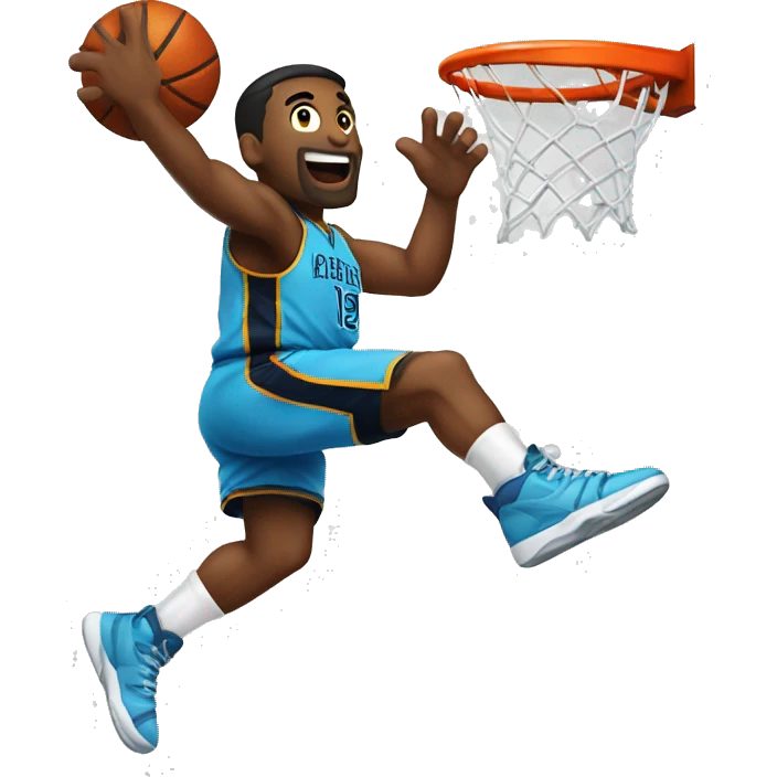 Basketball player dunking emoji