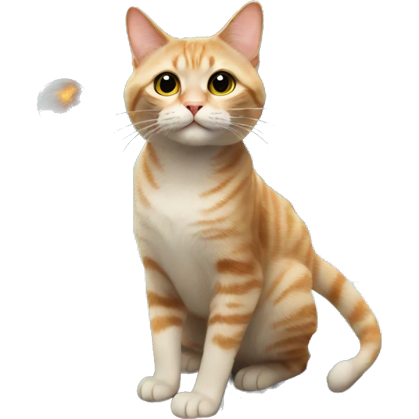 very funny cat on alien spaceship emoji