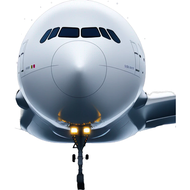 Airbus A380 on a winter night  emoji
