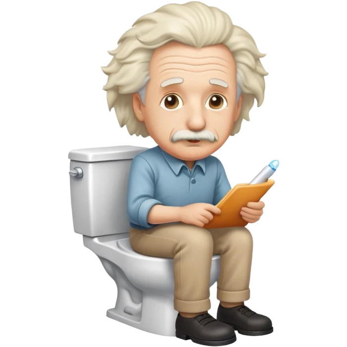 Einstein on the toilet emoji