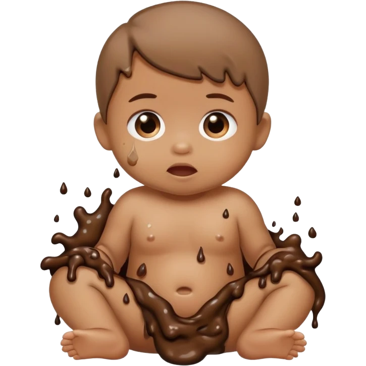Poop in baby's head emoji