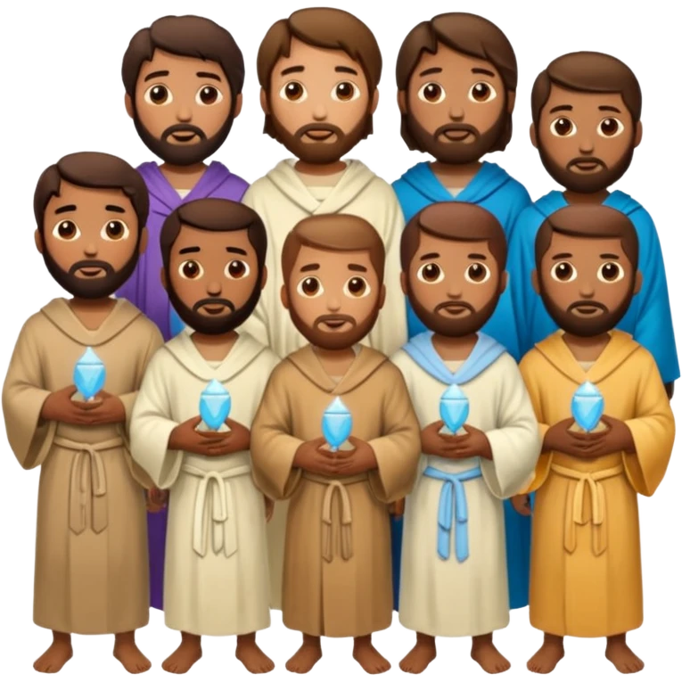 Jesus and his twelve disciples emoji
