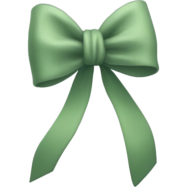 sage green bow emoji