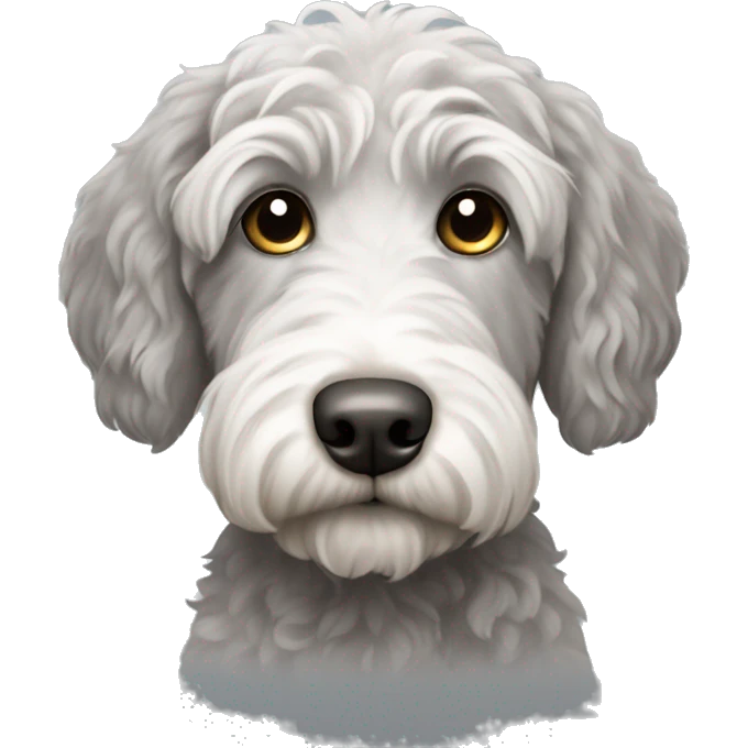 labradoodle grey and white emoji