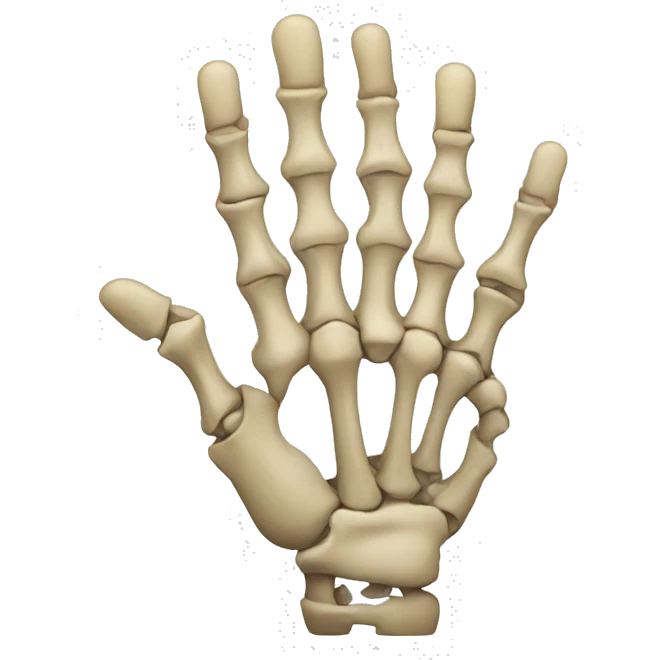 Bones hand  emoji