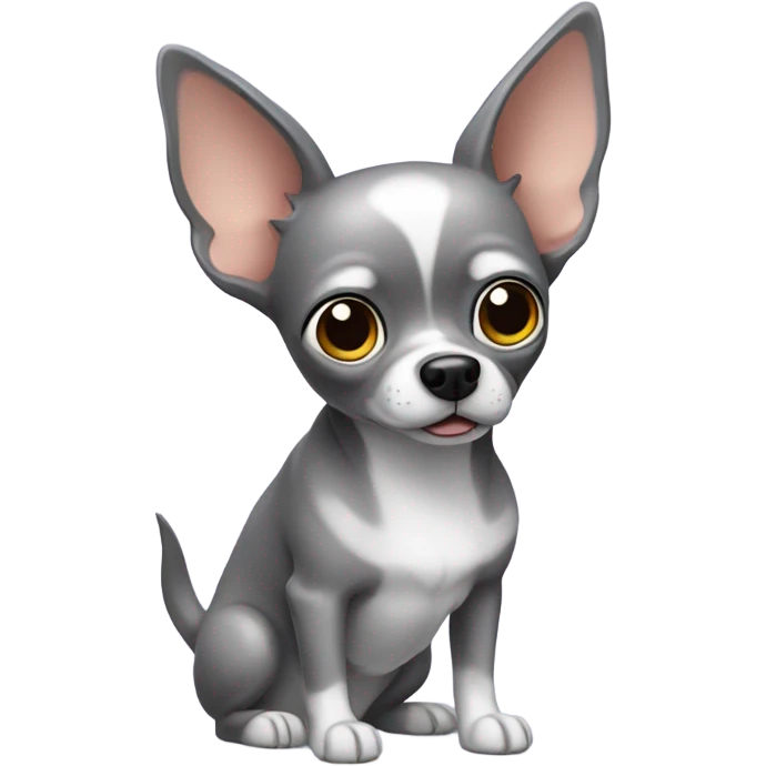 Big grey chihuahua emoji