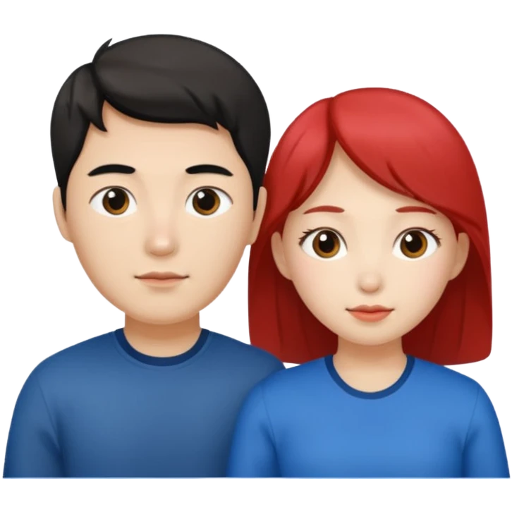 Family korean male x russian female emoji