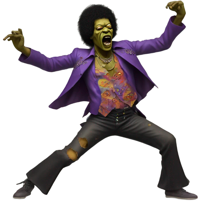jimi hendrix zombie dancing emoji