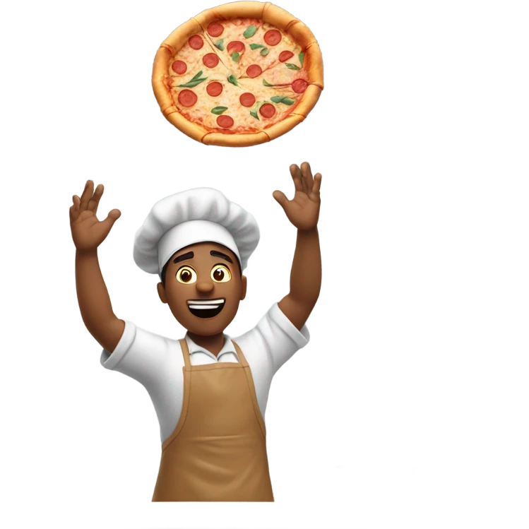 Person flipping pizza dough emoji