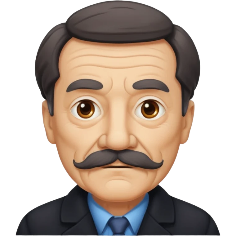 mustaches elderly man with coat emoji