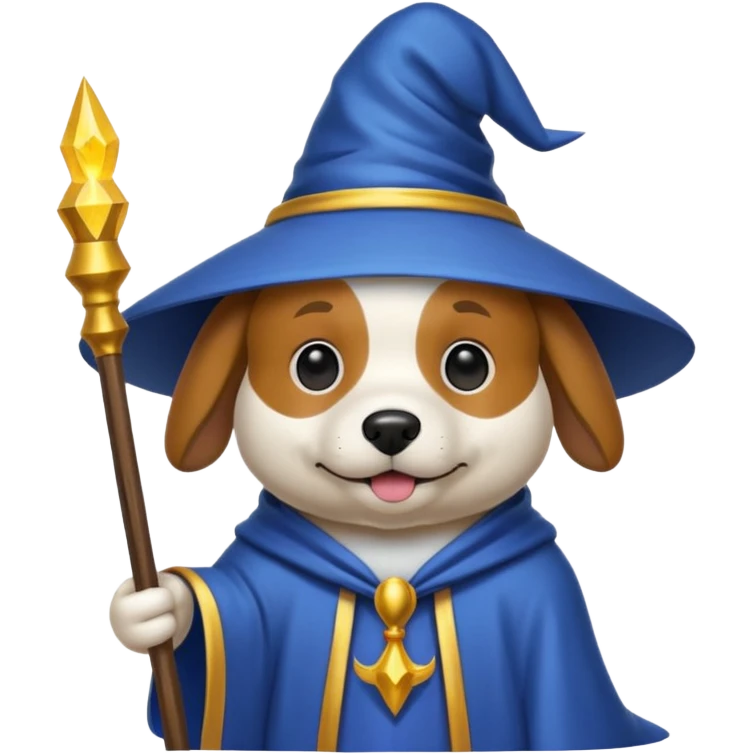 Dog wizard emoji