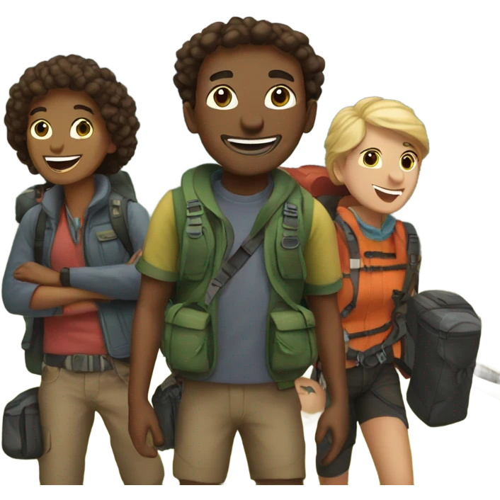 outdoor adventure with friends emoji