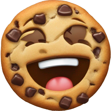 Crying Laughing chocolate chip cookie emoji