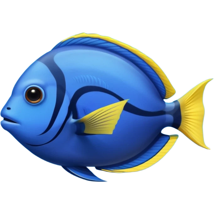 blue tang fish with aquarium emoji