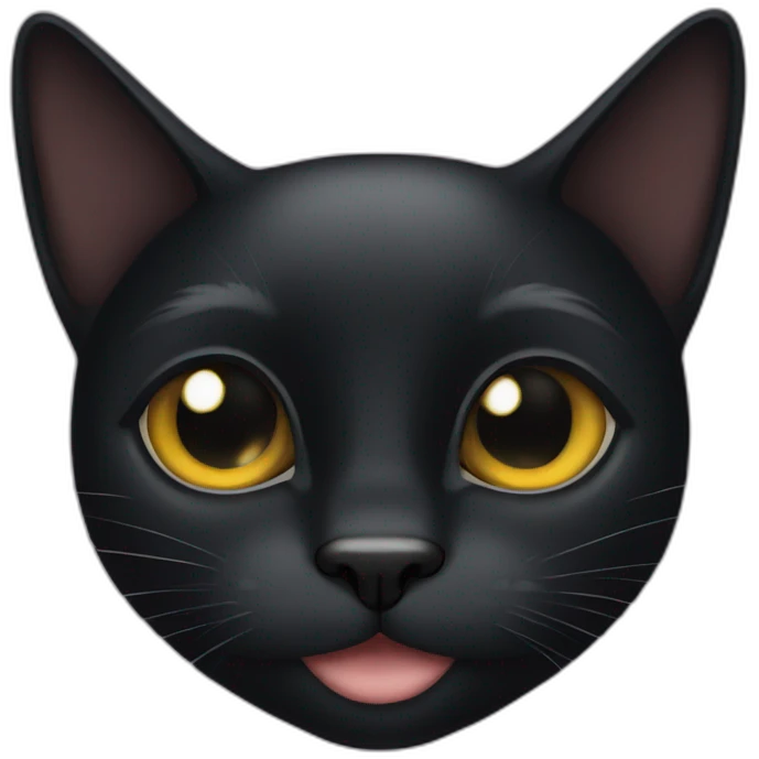 black cat with one eye emoji