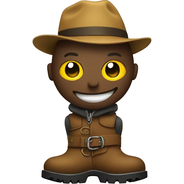Smiley with boots emoji
