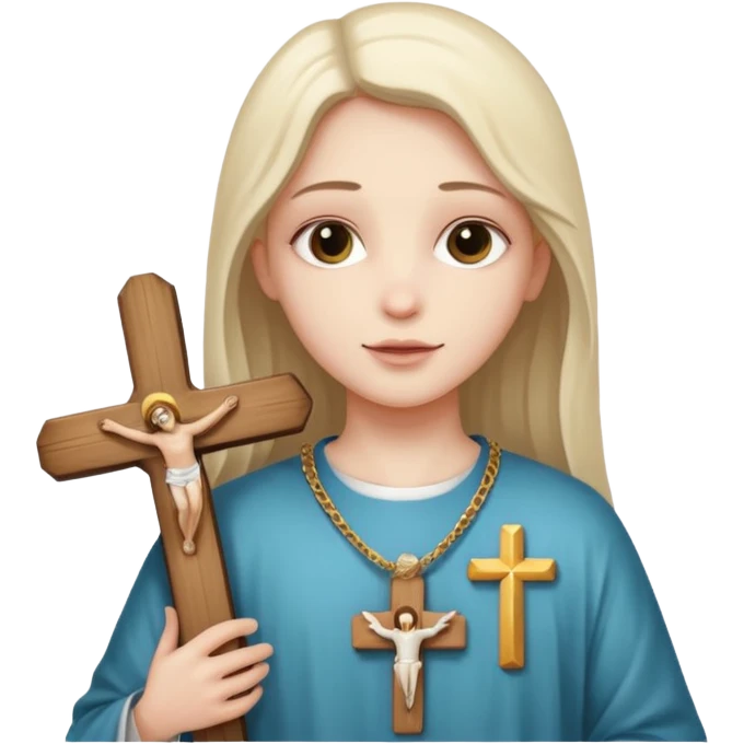Holding a crucifix  emoji