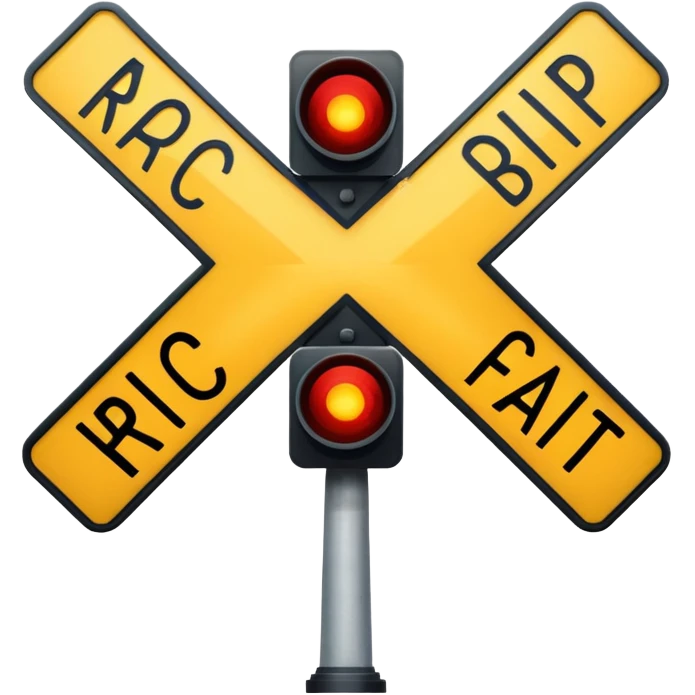 Railroad crossing light emoji