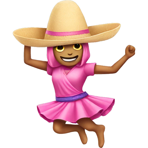 Dancing pink taco emoji