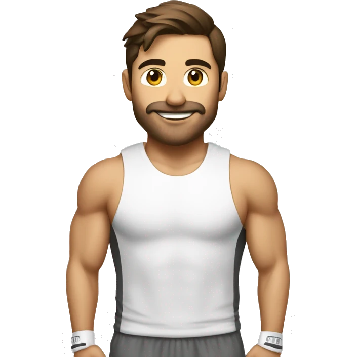 Chico fitnes rubio blanco emoji