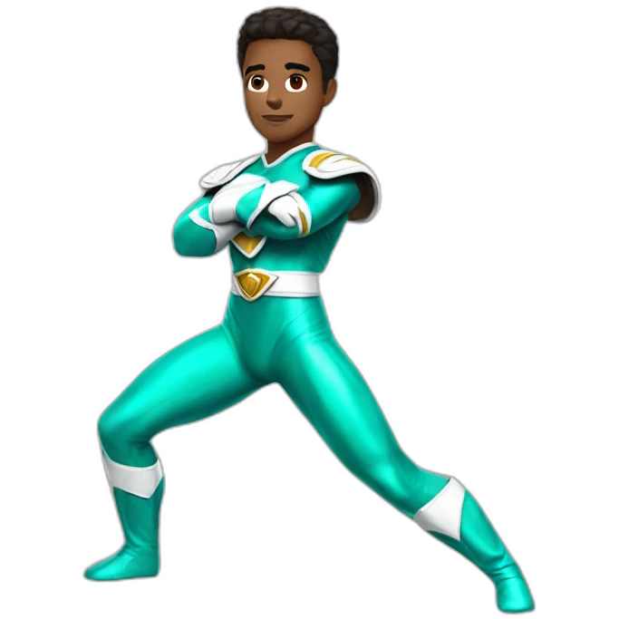 turquoise power ranger full body emoji