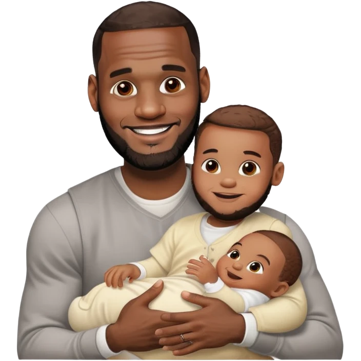 make a funny lebron with a white baby emoji