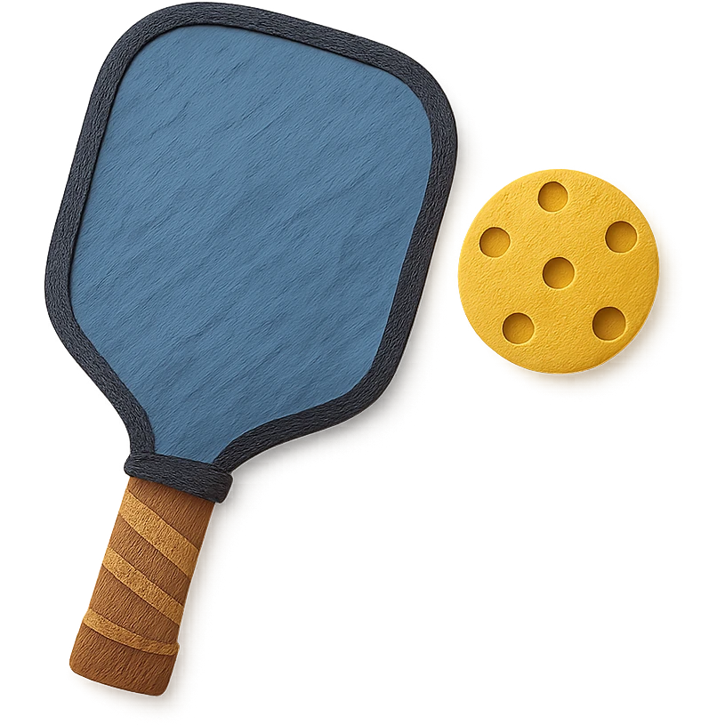 pickleball paddle and ball emoji