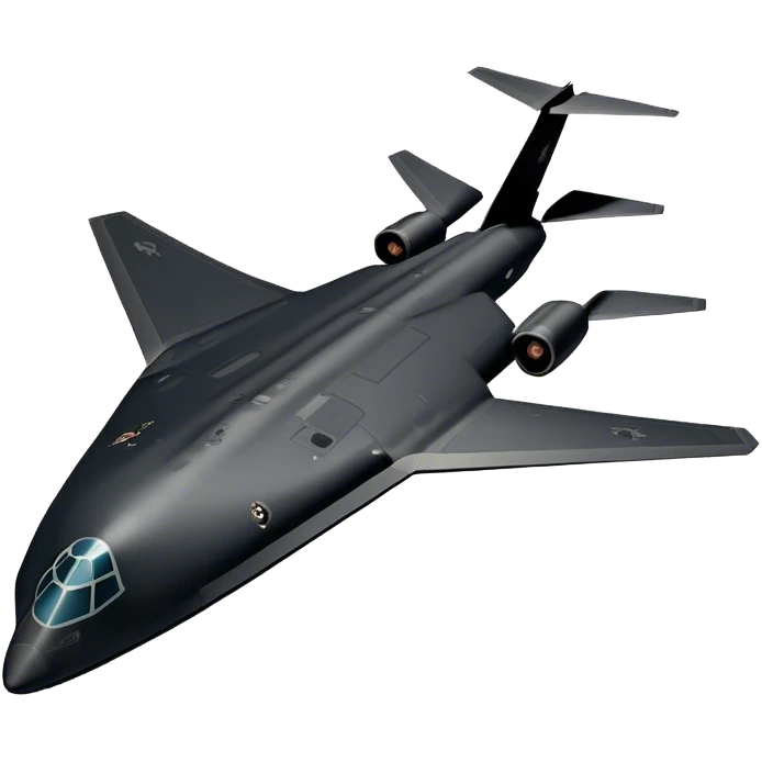 Military Bomber - B-2 Spirit - Northrop Grumman (Model Year: 2021) (Iconic colour: Stealth black) emoji
