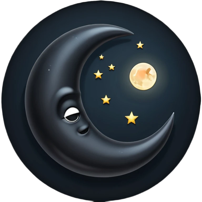 goth black moon crescent emoji