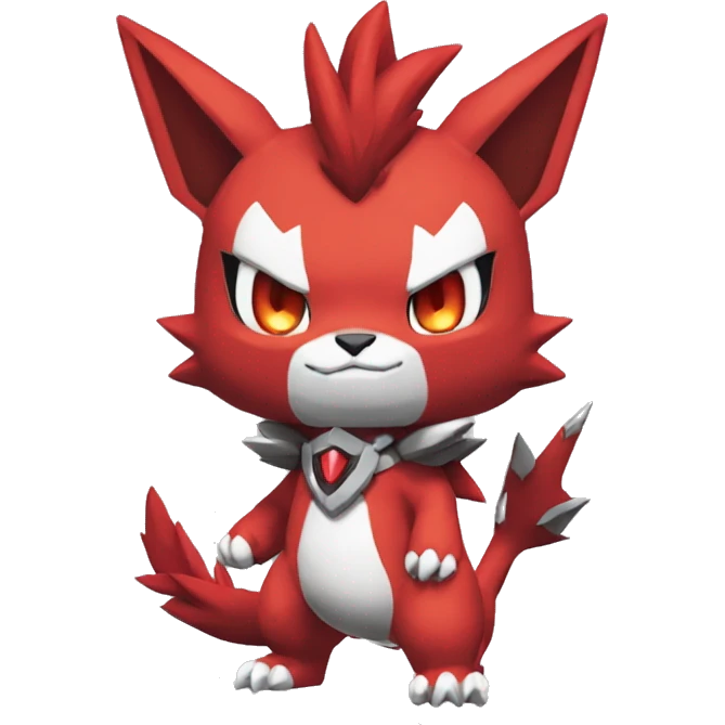 Full body cute cool Guilmon-Zoroark-Zangoose-Incineroar emoji