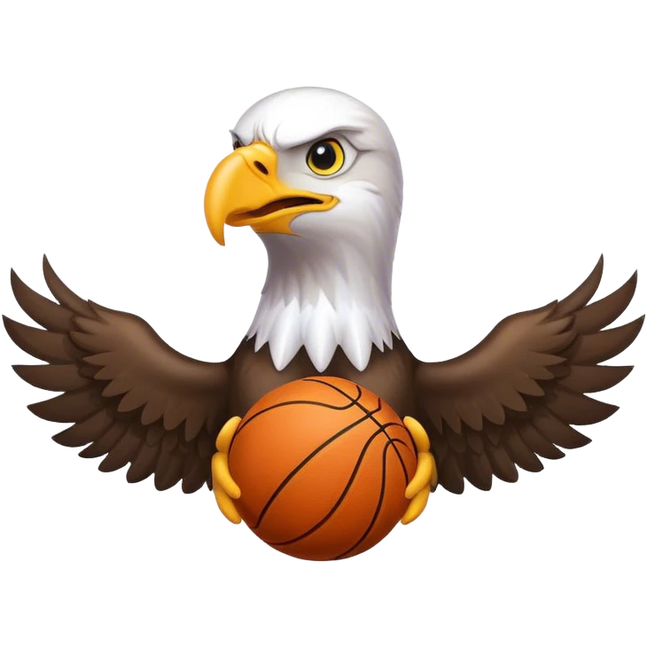 Eagle with a basketball emoji