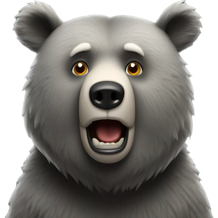 realistic-grey-bear-shocked  emoji