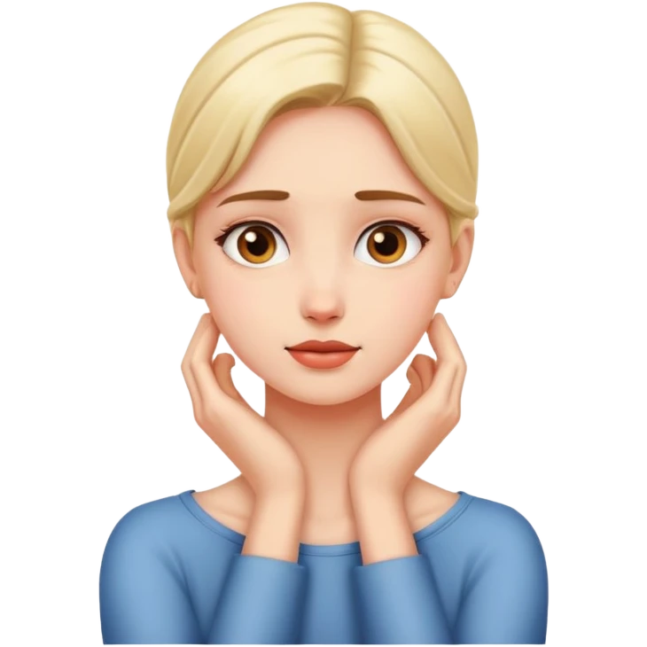 girl hands on neck  emoji