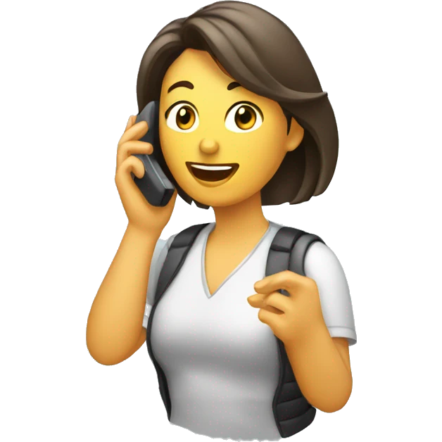 mujer hablando por telefono emoji