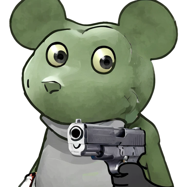 mickey mouse with a gun  emoji