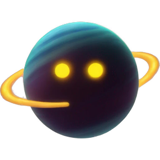 Planet with Glowing effects emoji