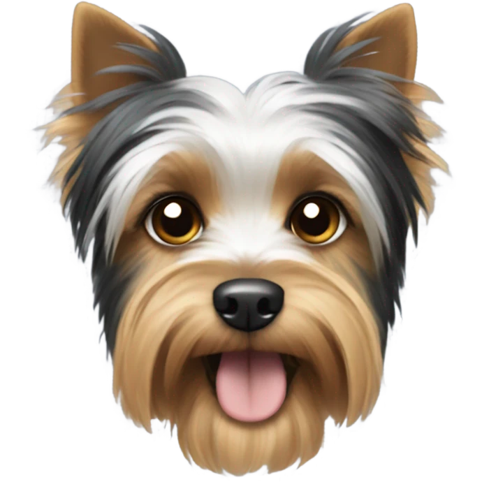 Black and white yorkie terrier emoji