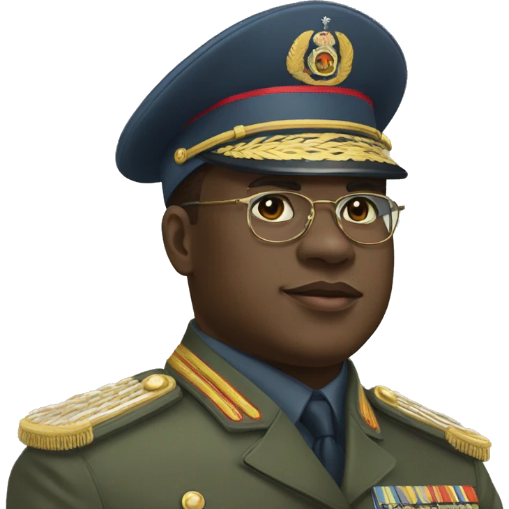 felix tshisekedi en tenue  militaire emoji